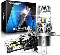 NOVSIGHT H4 LED Headlight Bulb - 32000LM 1:1 Size H4 Headlight Bulb, 800% 6500K Cool White Super Bright Conversion Kit, Plug and Play,IP68 Waterproof,Pack of 2