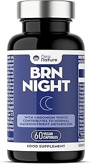 BRN Night Keto - Powerful Night time Complex - with Chromium to Support Blood Glucose Levels Overnight - 60 Vegan Capsules (60 Capsules)