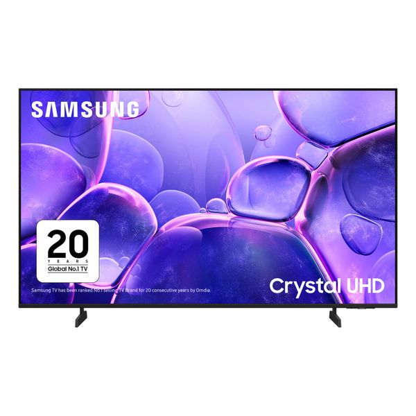 Samsung Smart TV 43'' U8000F Crystal UHD 4K TV, Crystal Processor 4K, Motion Xcelerator, Gaming Hub, Knox Security, Metal Stream Design [2025]