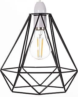 Giggi Black Ceiling Light Wire Basket Metal Basket Pendant Lighting Ceiling Light Shade, Ceiling Fitting Light & Industrial Style Light for Indoor Pendant Light Shade lamp Shade
