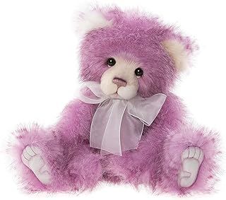 Charlie Bears | Shortcake Soft Collectable Teddy Bear Pink Plush Soft Fully Jointed with Bow
