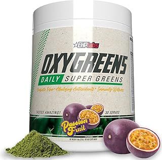 EHPlabs x Ghostbusters Frozen Empire: OxyGreens Super Greens Powder Superfood - Spirulina & Greens Supplement w/Prebiotic Fibre, Antioxidants & Immunity Support. Ecto Freeze (Grape Lollipop) 30 Serve