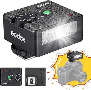 Godox Flash iM30 Camera Flash Pocket Flash, S1/S2 Optical Control, 6500K±200K Color Temperature, 7 Power Levels (1/64~1/1), Guide Number 15 (ISO 100, Meter), Godox IM30 Flash for Cameras