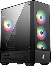 MSI MAG FORGE 112R Mid-Tower PC Case - Tempered Glass, ATX, Micro-ATX & Mini-ITX Capacity, Front Mesh Panel, 4 x 120mm ARGB fans with Hub Controller, Magnetic Dust Filter, USB 3.2 Gen 1 Type-A Ports