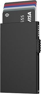 VULKIT Card Wallet for Men Credit Card Holder RFID Blocking Pop Up Card Holder Women Minimalist Wallet Slim RFID Wallet