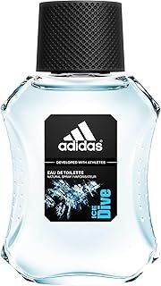 adidas Ice Dive Eau de Toilette, Refreshing Men's Fragrance with a Woody Aromatic Scent for a Positive Appearance – 1 x 50 ml