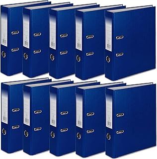 OFFICE CENTRE 10 x Blue A4 75mm Strong Premium Business Lever Arch Files Folders Metal Binder Bar Ring Document