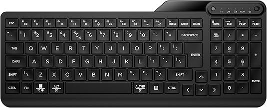 HP 460 Multi-Device Bluetooth Keyboard - Compatible with Chrome, PC or Mac - Bluetooth - Connect up to 3 Devices - Quick Switch Button - 12 Programmable Shortcut Keys - Up to 24 Months Battery - Black
