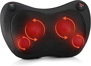 AERLANG Shiatsu Neck Back Massager Pillow with Heat, 3D Deep Tissue Kneading Massage for Shoulder,Neck,Back Massager for Home Office and Birthday Gifts for Women Men Mom Dad Fathers Day