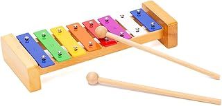 CeleMoon 8 Notes Colorful Wooden Xylophone Glockenspiel for Kids and Adults, Musical Instrument Drum Toy with Accurate Sounds Educational Preschool Learning Gift for Children Boys Girls