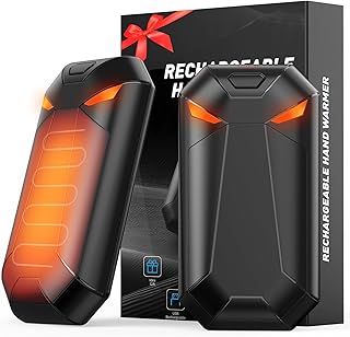 Hand Warmers Men Gifts - 2 IN1 Christmas Rechargeable Gifts Portable 6000mAh, Magnetic Reusable Electric Hand Heater for Outdoor Camping Hiking, Personalised Gifts for Women/her/him/Dad