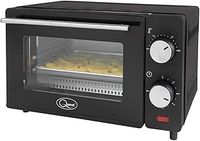 Quest 35409 Compact 9L Mini Oven/Temperature Controlled from 100-230° / 60 Minute Timer with Auto Shut Off / 650W / Tempered Glass Door / 36.5 cm x 28.5 cm x 22.1 cm, Black