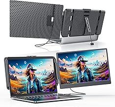 Laptomo 14'' Screen Extender, Dual Monitor for 13-17.3'' Laptops, 1080P FHD IPS Portable Monitor, Compatible With Windows Mac Android Switch PS5