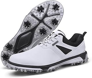 KESCOO Waterproof Golf Shoes Men Professional Spiked Golf Footwear Lightweight Outdoor Comfortable Golf Training Sneakers