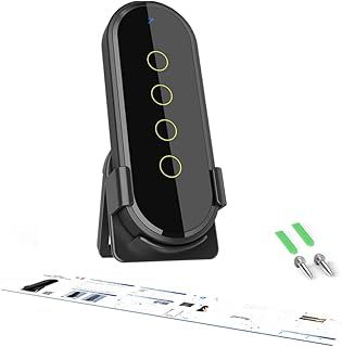 Vislone Wifi Zigbee Intelligent Wireless Scene Touching Switch Home Light Remote Controller 2.5D Curved Tempered Glass with Fluorescent Function Should Works with Zigbee Gateways