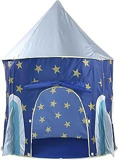 Children's Play Tents, Playground Indoor Outdoor Gamehouse Toy Hut Easy Fold Pretend Playhouse, Gift for Kids Toddlers, Portable Pop Up Play Teepee W/Carry Bag (Rocket Space)