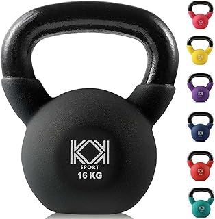 KK Kettlebells Cast Iron Neoprene Coated Weights Lifting Strength Training Home Gym Exercise