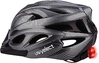 Adult Bike Helmet with LED Light,Lightweight Integrally Sport Mountain Bicycle Helmet Adjustable Size 58 to 62CM for Men Women Cycling Helmet CPSC CE Safety Certified