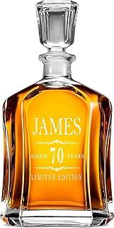 Personalised Glass Whiskey Decanter with Airtight Stopper Birthday Gift