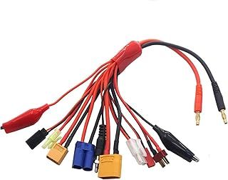 10-In-1 4mm Banana Plug RC Lipo Battery Multi Charger Adapter Lead Cable Converter With XT60, XT90, Deans T, EC5, JST, Tamiya, JR, Ignition Plugs And Alligator Clips For RC Car, Helicopter, Quadcopter