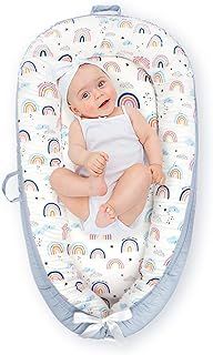 Baby Nest Lounger Cot Bed Portable Baby Bassinet Soft Breathable Newborn Lounger Perfect for Newborn Gift Napping Co-Sleeping and Traveling from 0-18 Months