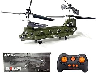 S026H Dual-Blade Transport RC Helicopter, 2.4G 3-Channel Gyro Stabilized Remote Control Military Aerocraft Model, Army Helicopter Toys for Kids and Military Fans