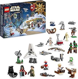 LEGO 75366 Star Wars Advent Calendar 2023 with 24 Gifts including 9 Characters, 10 Toy Vehicles and 5 Iconic Mini-Models, Christmas Countdown Gift for Kids and Fans