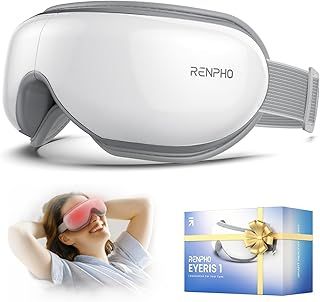RENPHO Eyeris 1 Eye Massager with Heat & Bluetooth Music, Heated Eye Mask for Sleeping, Relieve Eye Strain Dry Eye, Face Massager, Mothers Day Gifts Birthday Gifts for Women Men