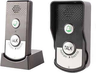 Fockety Wireless Intercom Doorbells,Voice Intercom Doorbell Long Distance 3280ft 1000m Range 3 Gear Adjustable Sound Intercomunicador Voice Doorbell,Rechargeable Electronic Doorbell Chime