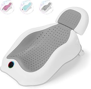 babove Baby Bath Support | Newborn Bathtub with Thermometer Collapsible Baby Bathtub Baby Bather, Baby tubs for Baby tubs for Newborn Essentials Must Haves-Baby tub (Gray)
