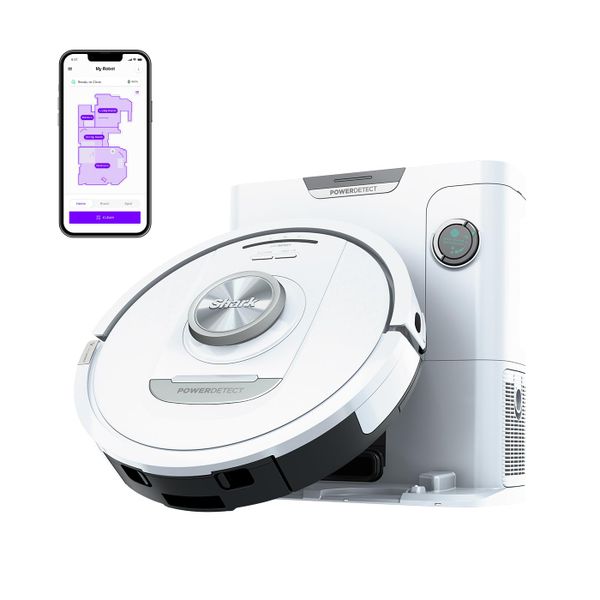 Shark PowerDetect Robot Vacuum with 60-Day Self-emptying Base - White