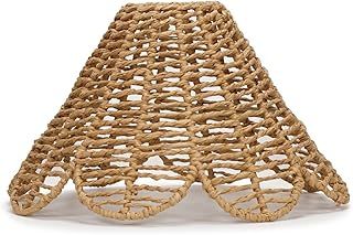 MiniSun | Modern Natural Rattan Flower Scallop Edge Ceiling Light Shade | Pendant Lights, Home Décor & Improvement Essential