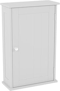 Bath Vida Priano Bathroom Cabinet Single Wall Mounted Storage Cupboard Shelf, White