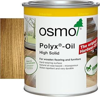 osmo Polyx®-Oil - Hard Wax Oil 3011, Clear Gloss, 750ml - Durable Wood Oil for Floors & Furniture, Water-Resistant, Wood Treatment & Wood Finish