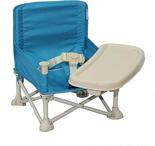 Baby Booster Seat + Tray | Folding Travel Chair | Camping, Picnics, Grandma?s | Travel High Chair