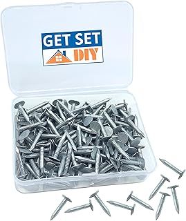 Clout Nails 20mm (Pack of 150) - Extra Large Head Galvanised Felt Nails for Shed Roof - Heavy Duty Roof Felt Tacks for Wood Outdoor and Securing Shed Roofing Felt in a Handy Plastic Case