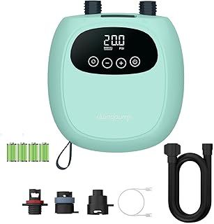 Electric Paddle Board Pump, Rechargeable 20PSI High Pressure SUP Pump, 2600mAh*4 Battery Dual-Stage Inflation and Deflation Sup Air Pump, Portable Electric Pump for Kayaks, Wind Wings, SUPs
