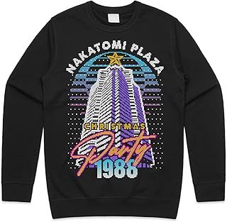 Sanfran Clothing Nakatomi Plaza Party 1988 Christmas Sweatshirt Xmas Funny 80's Die Movie Bruce Jumper Sweater