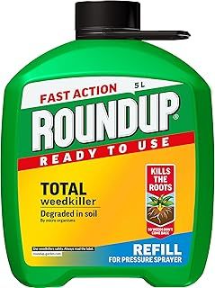 Roundup Fast Action Pump 'N Go Weed Killer 5L Refill, Clear, 112113