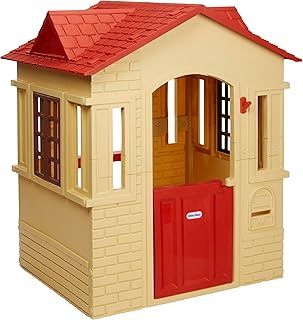 Little Tikes Cape Cottage Playhouse - With Working Doors, Windows & Shutters - Interactive - Active Play Promotes Physical Development - Indoor or Outdoor Use - Tan