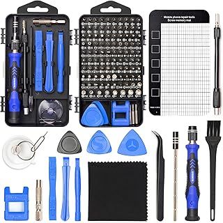 STREBITO Precision Screwdriver Set 124 in 1 Small Screwdriver Set with 101 Precision Bits Micro Screwdrive Set for Computer, Laptop, PC, Phone, MacBook, PS4, Watch, Glasses, Ring Repair