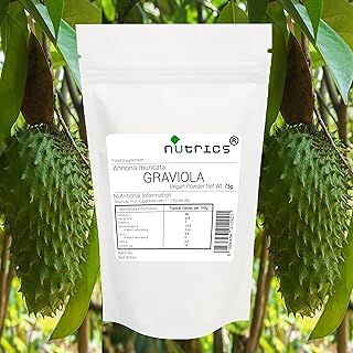 GRAVIOLA Fruit 75g Powder Soursop - Annona muricata - Suitable for Vegan Vegetarian Halal Kosher