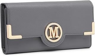 Miss Lulu Purses for Women Long Wallet Ladies Zipper Pocket Multiple Card Slots PU Leather with Metal Buckle