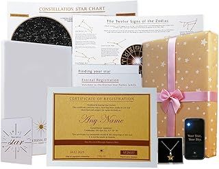Name A Star Gift Set Personalised Luxury Edition For Her, The Perfect Birthday Present For Women, Anniversary Keepsake For Girlfriend, Christmas Gifts For Mum, Aunt, Nan, Wife