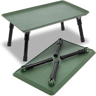 Carp Fishing Bivvy Table 39 x 24 x 15cm Green Plastic Folding Legs Ideal for Carp Fishing Bivvy or Tackle Table
