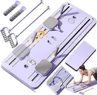 EFGETD Upgraded Pilates Reformer Machine for Home Multifunctional Abdominal Board Automatic Rebound Ab Roller Wheel Training Board Full Body Workout Equipment