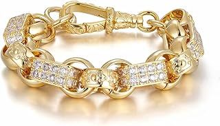 Super Heavy Kids/Womans XXL Gypsy Link Belcher Bracelet with Albert Clasp Luxury Finish and Detailing Strong heavy ornate Albert clasp (Width: 13mm, Length: 8-8.5 inches and Weight: 65 grams)