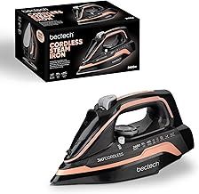 Cordless Steam Iron with 320ml Large Capacity Water Tank Cordless Iron Steam with Ceramic Non-stick Soleplate and Variable Steam Function Continuous Steam for Home, Office, Travel Lightweight 2400 W