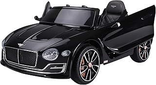 HOMCOM Bentley GT Licensed 12V Electric Car for Kids, Kid's Electric Ride on with Remote Control, Ride on Car with LED Lights, Music, for 3-5 Years, Black