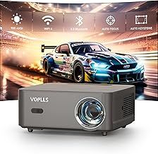 【Netflix Officially & 360°Adjustable Stand】Mini Projector 4K with Auto Focus & Keystone, VOPLLS 500ANSI WiFi Bluetooth 1080P Full HD Portable Projector, Smart Moive Projector for Bedroom/Outdoor/Phone